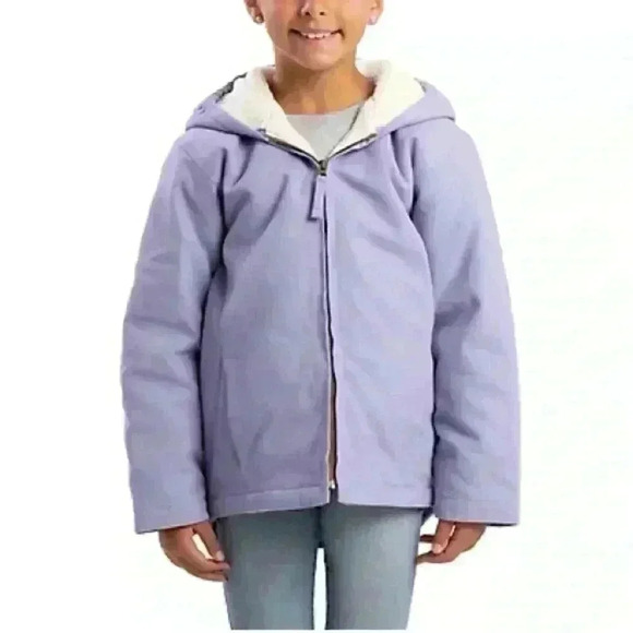 Blue Mountain Other - Blue Mountain Girl's Sherpa-Lined Hooded Jacket Sanded Duck Size Small